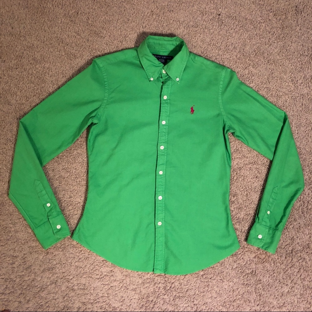 Boy’s polo Ralph Lauren button down green small
